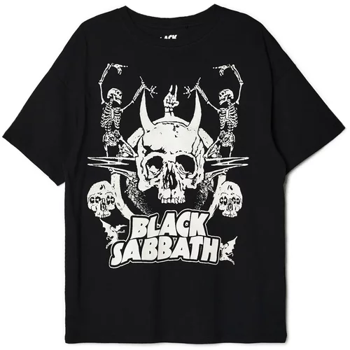 Cropp ženska majica kratkih rukava s printom Black Sabbath - Crna  2348W-99X