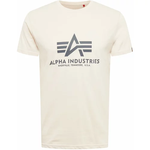 Alpha Industries Majica crna / prljavo bijela