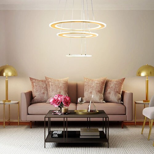 Toolight Viseća LED lampa G041-3CP u boji četkanog zlata Slike
