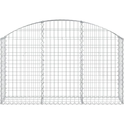  Gabionska ko&amp;scaron;ara s lukom 150 x 30 x 80/100 cm pocinčano željezo Slike