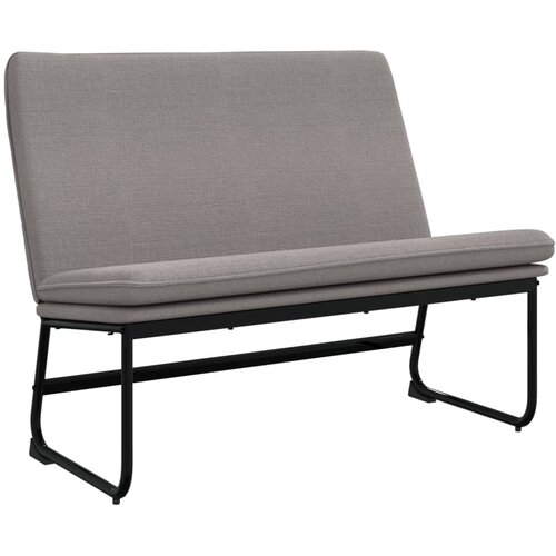  Klupa smeđesiva 100x 75 x 76 cm od tkanine Slike