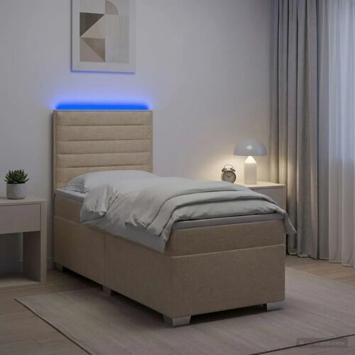  Boxspring krevet s madracem Krem 90 x 190 cm Tkanina - Krem 90 x 190 cm Dizajn linija Cijene