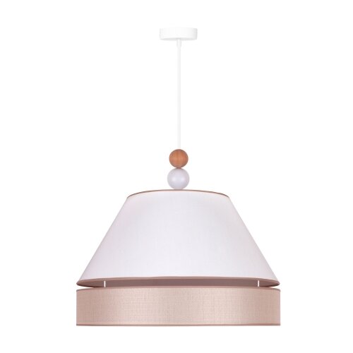  Duolla - Visilica na sajli AVIGNON 1xE27/15W/230V prečnik 50 cm bela/bež Slike
