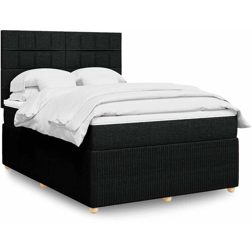  Krevet s oprugama i madracem crni 140 x 190 cm od tkanine Cijene