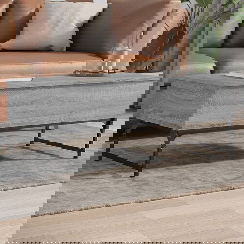 VidaXL Klubska mizica siva sonoma 100x50x40 cm inženirski les Slike