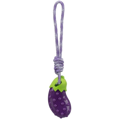 Trixie igračka za pse patlidžan na užetu - oko d 34 cm Slike