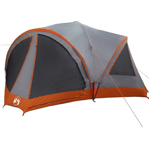 vidaXL Družinski &scaron;otor s streho Siva in oranžna 460 x 430 x 214 cm, (5000091117) Cene