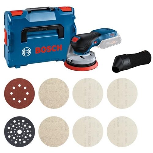 Bosch Set akumulatorska ekscentar brusilica GEX 18V-125 Solo + brusni diskovi starter M480 0615A5004H Cene