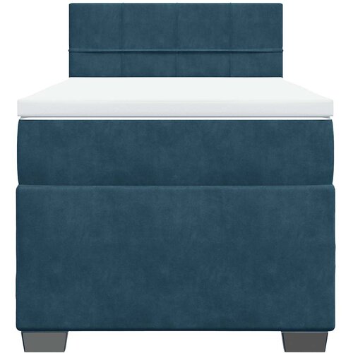 Box spring krevet s madracem plavi 90x200 cm bar&amp;scaron;unasti Slike