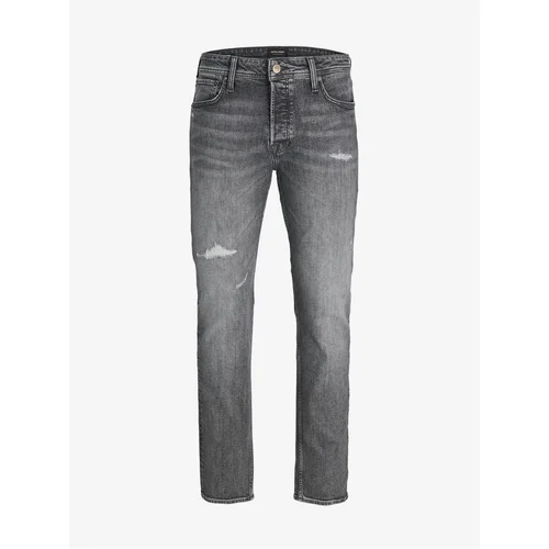 Jack & Jones Grey men's straight fit jeans Mike - Men's