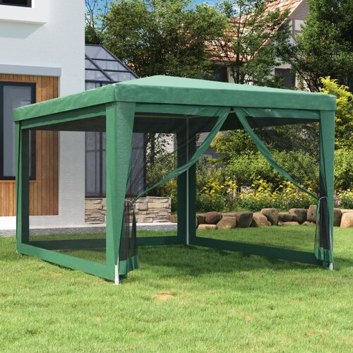vidaXL Šator za zabave s 4 mrežasta bočna zida zeleni 3 x 4 m HDPE Cijene