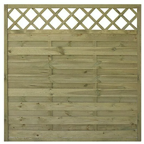 Element vrtna drvena ograda roma (180 x 180 cm, s rešetkom za sjenice)