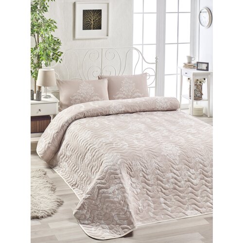 Hanah home komplet posteljina za single krevet Krem-Bela Slike