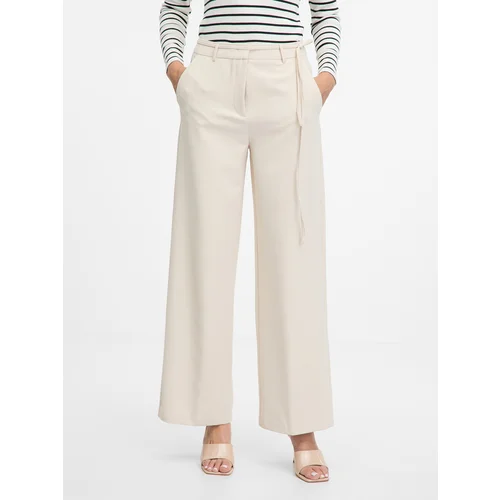 Orsay Cream women's wide trousers - Women's