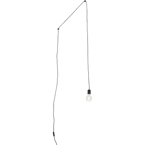 QAZQA Dizajn viseča svetilka črna 1-luč z vtičem - Cavalux