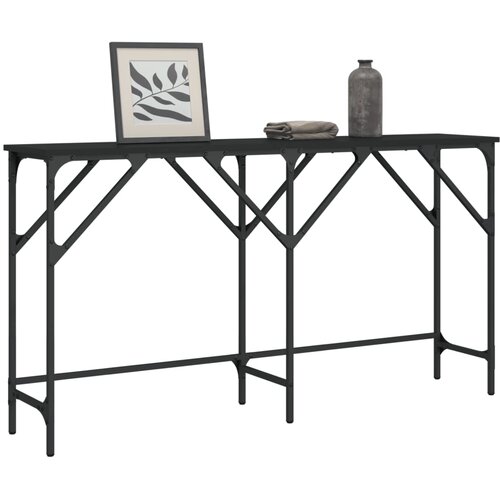  Konzolni stol crni 140 x 29 x 75 cm od konstruiranog drva Slike