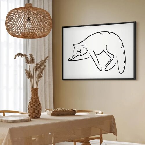  Slika - Cat\&amp;#039;s Dreams (1 Part) Vertical 90x60 U crnom drvenom okviru Slike