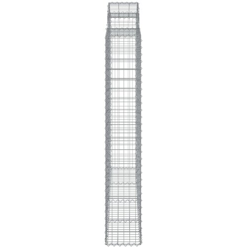  Lučne gabionske ko&amp;scaron;are 4 kom 200x50x180/200cm pocinčano željezo Slike