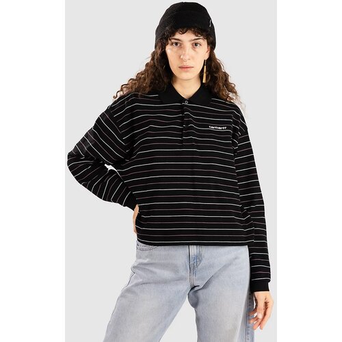 Carhartt WIP Mabel Polo majica mabel stripe / black Slike