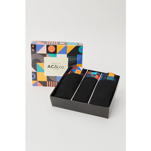 AC&Co / Altınyıldız Classics Men's Black 3-pack with Custom Boxes, Flexible Cotton Boxers. Slike
