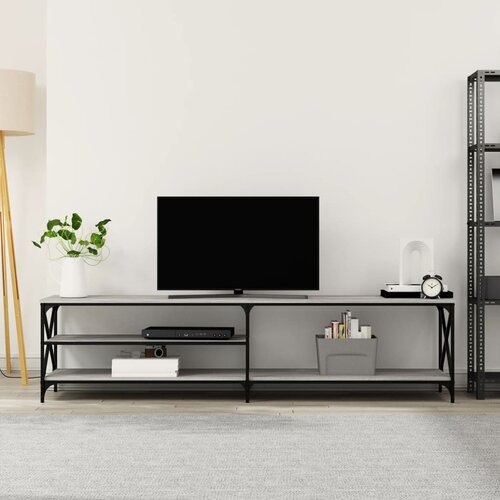 The Living Store TV omarica siva sonoma 200x40x50 cm inženirski les - TV Omarica, (21375388) Slike