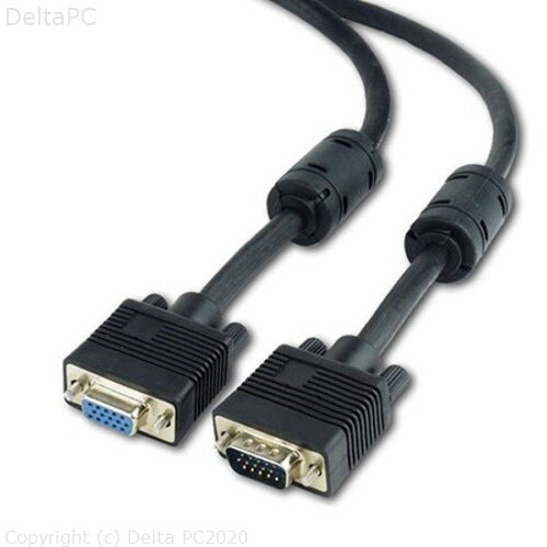 VGA ext.kabl CC-PPX-10M-B 15M15F dual-shielded 2xFerr Slike