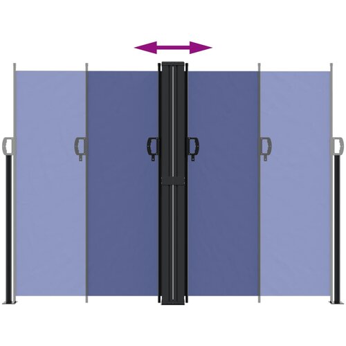  Bočna tenda na uvlačenje plava 180x600 cm Slike