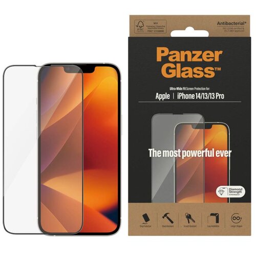 PanzerGlass za&scaron;titno staklo iPhone 14/13/13 Pro ultra wide fit, antibacterial Cijene