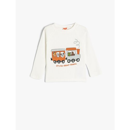 Koton T-Shirt Printed Long Sleeve Crew Neck Cotton Slike