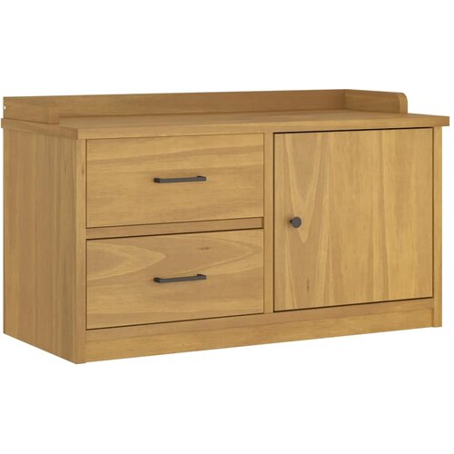  Klupa za predsoblje SANDNES 87x40x50 cm od masivne borovine Slike