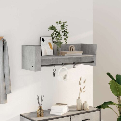 vidaXL Stenska polica siva 100x35x30,5 cm iverna plo&scaron;ča Cene