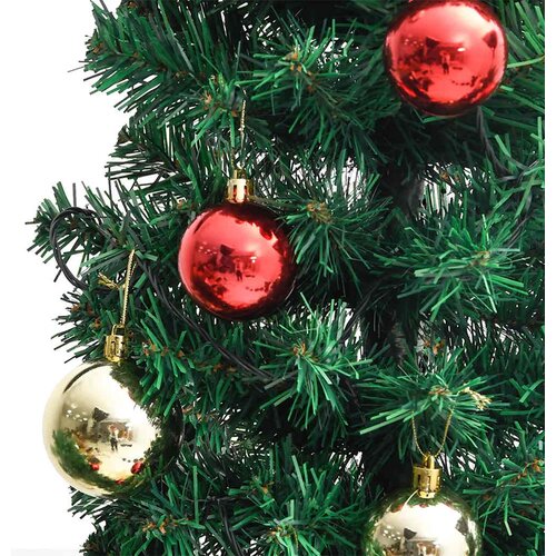  Božićni kaktus sa stalkom i LED žaruljama zeleni 210 cm PVC Slike