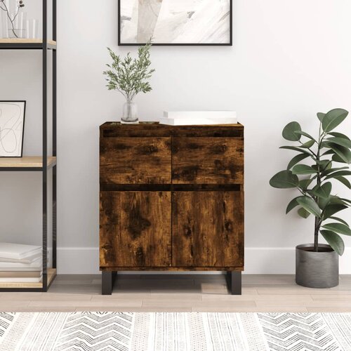 vidaXL Komoda boja dimljenog hrasta 60 x 35 x 70 cm konstruirano drvo Cijene
