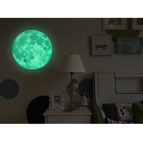 Ambiance Stenska nalepka, ki sveti v temi Real Moon,, ⌀ 30 cm Cene
