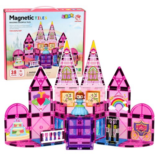 Magnetic Construction Blocks Princess Castle Pink 38 pcs. Cijene
