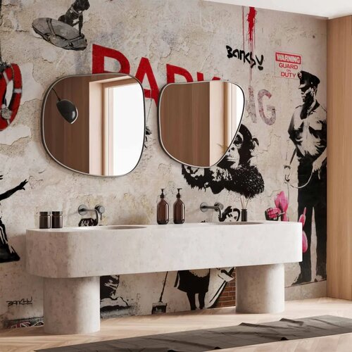  Foto tapeta - [Banksy] Graffiti Collage 200x140 Vodootporna Cene