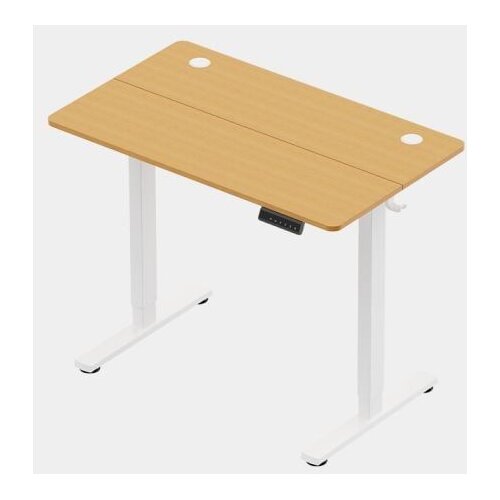 Vonhaus Light Wood Electric Height-Adjustable Standing Desk, 100 &amp;times; 60 cm, with USB-C Charging Port Slike