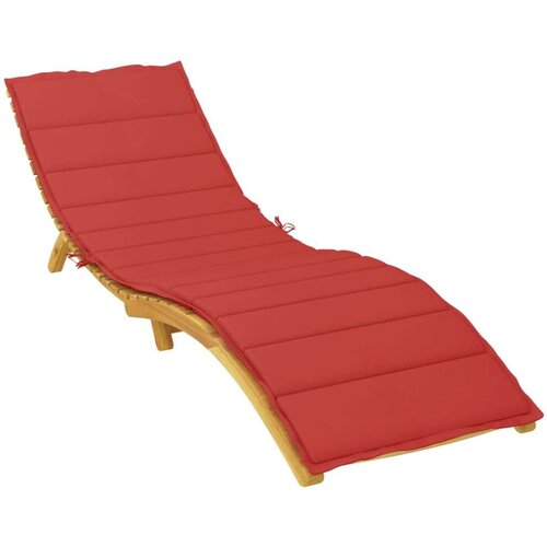 VidaXL Jastuk za ležaljku crveni 200 x 60 x 3 cm od tkanine Slike