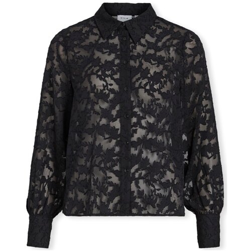 Vila Topi &amp;amp; Bluze Noos Flema New Shirt L/S - Black Črna Slike
