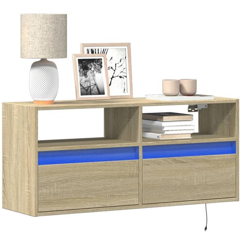  Zidni TV ormarić LED boja hrasta sonome 100x31x45 cm Cene