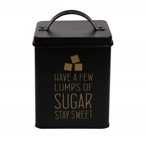 Altom design kvadratna kutija crna, zlatni natpis Sugar 11X11X14 cm - 0204018331 Cijene