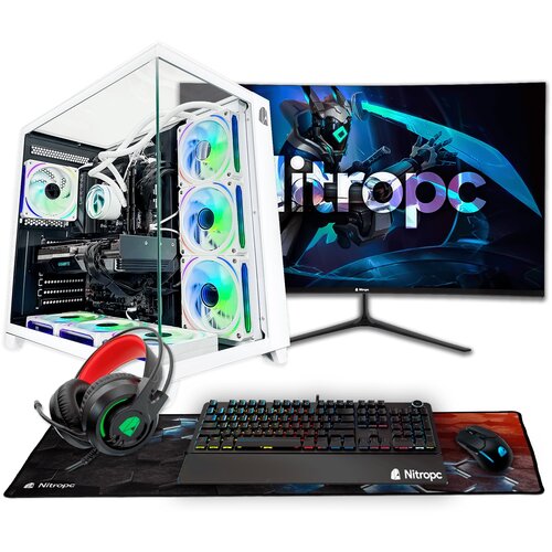 Nitropc Popoln igralni računalnik Pack Diamond - Intel i7-12700KF, RTX 5060 8GB, RAM 32GB, M.2 2TB, Bela, (5000007643) Cene