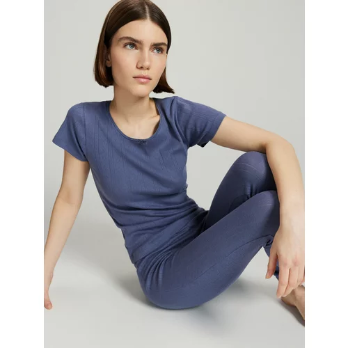 Reserved - Komplet dvodijelne pamučne pidžame - mornarsko plava