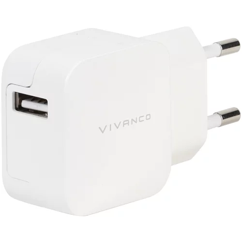 Vivanco Strujni punjač 37562, 2.4A USB, bijeli