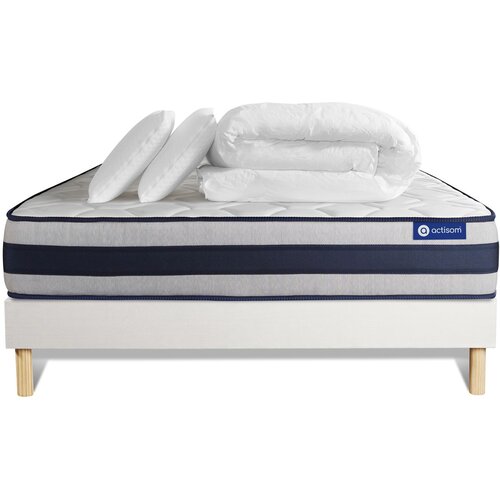 ACTISOM Celoten paket za posteljo - Vzmetnica 200x200 cm + vzmetnica z letvami (komplet) + 2 vzglavnika + odeja - Actilatex Ergo, (21614299) Cene