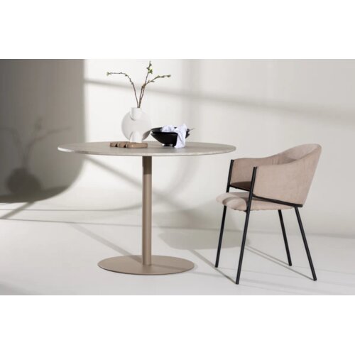 Venture Home Lycke okrugli blagovaonski stol ⌀110 cm, bež Cijene
