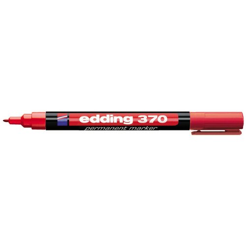 Edding marker permanent 370 1mm, tanji zaobljeni crvena Slike