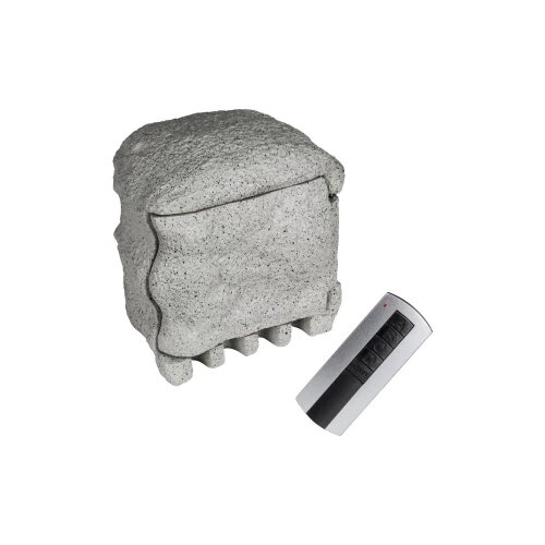 Heitronic 37504 vrtna utičnica 4-struki siva s daljinskim upravljačem, kameni izgled Cijene