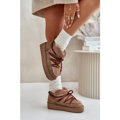 Kesi Low platform snow boots with fur D.Franklin brown Cijene