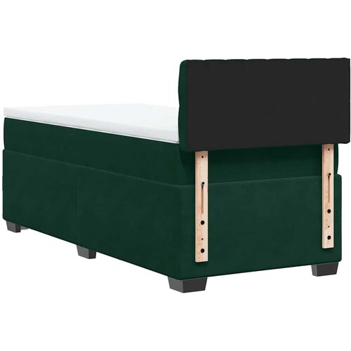 Box spring krevet s madracem tamnozeleni 90x200 cm bar&amp;scaron;unasti Slike